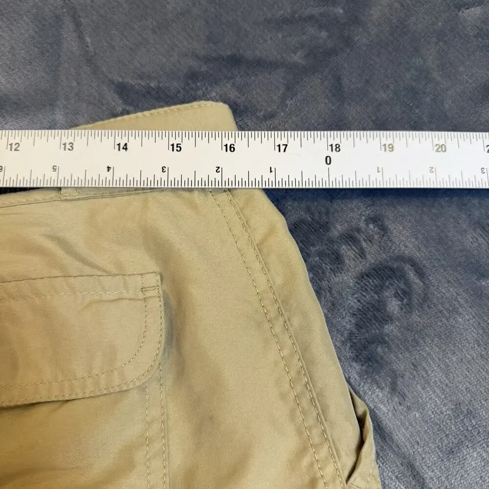 Denali Mens Performance Cargo Shorts Sz 32 Tan Beige Belted Hiking Trail Gorp